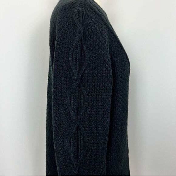 KARL LAGERFELD Black Chunky Knit Scoop Neck Sweater Size Small - Picture 5 of 8